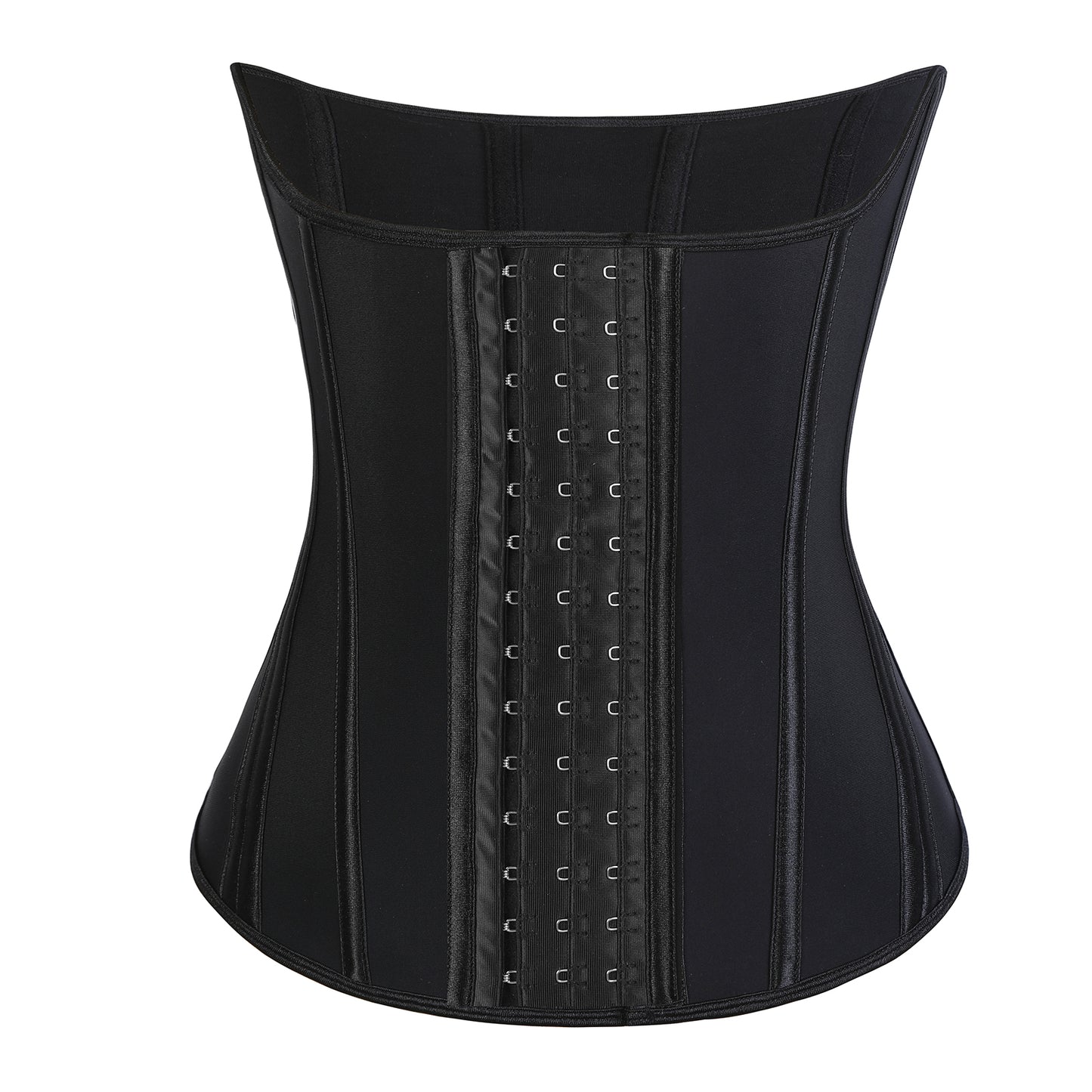 Black Latex Tummy Control Waist Trainer 14 Steel Bones Lose Weight